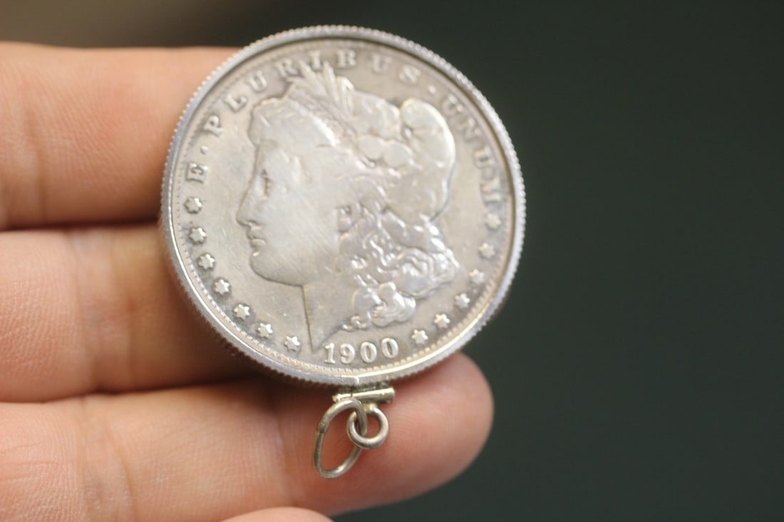 1900-O Morgan Silver Dollar Pendant: semi key date