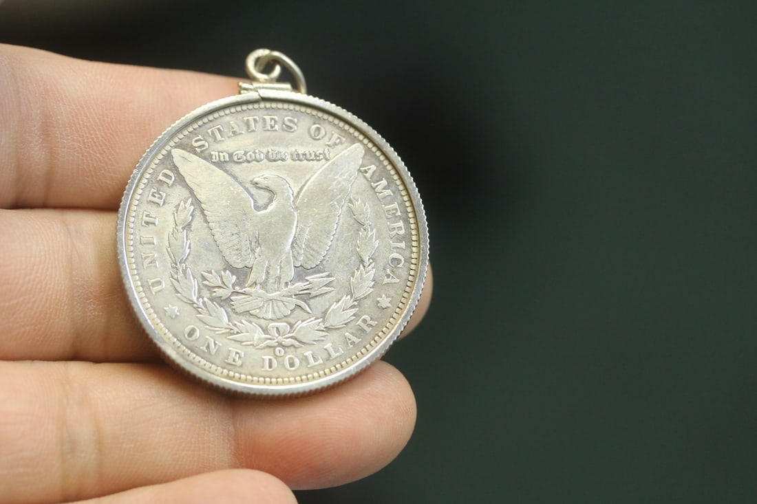 1900-O Morgan Silver Dollar Pendant - 2