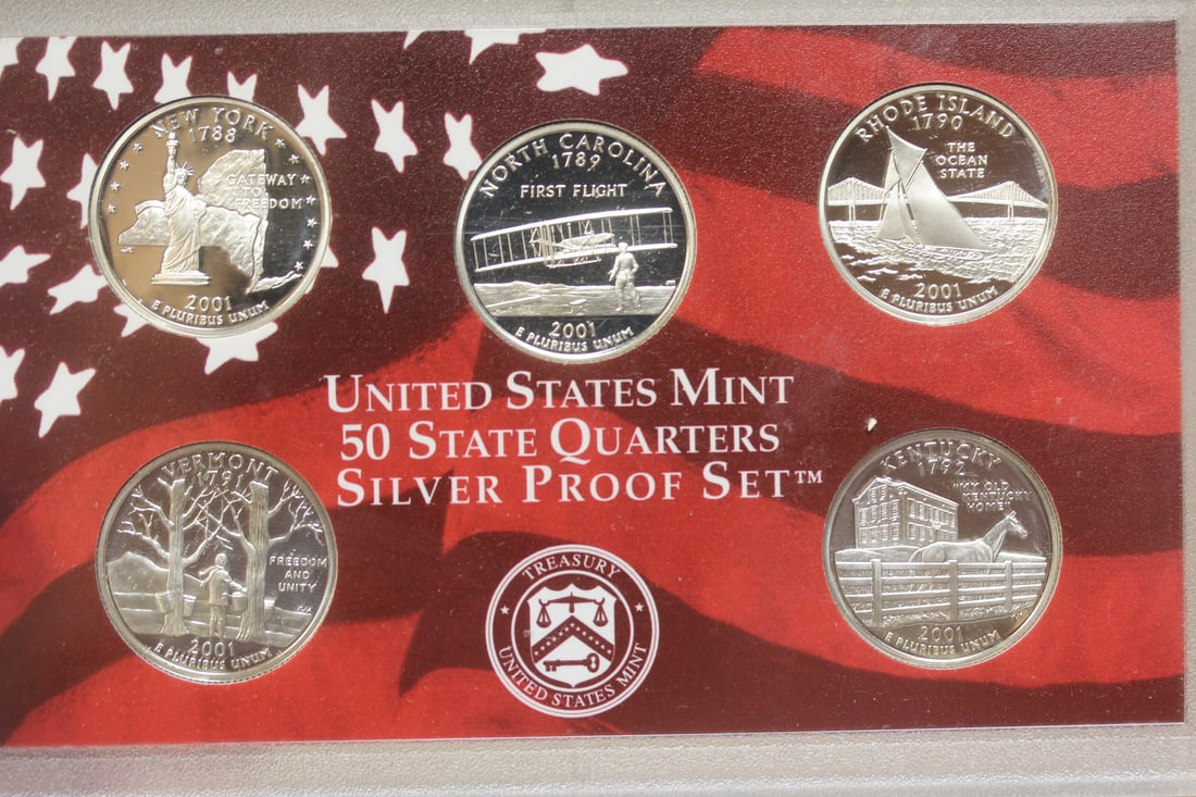 2001 US Mint Silver Proof Set - 6