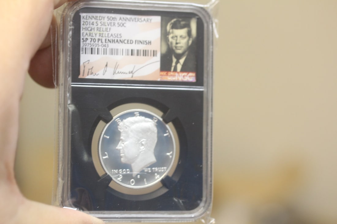 NGC Graded 2014-S Silver Kennedy Half Dollar: PF70 Ultra cameo - high relief - early release