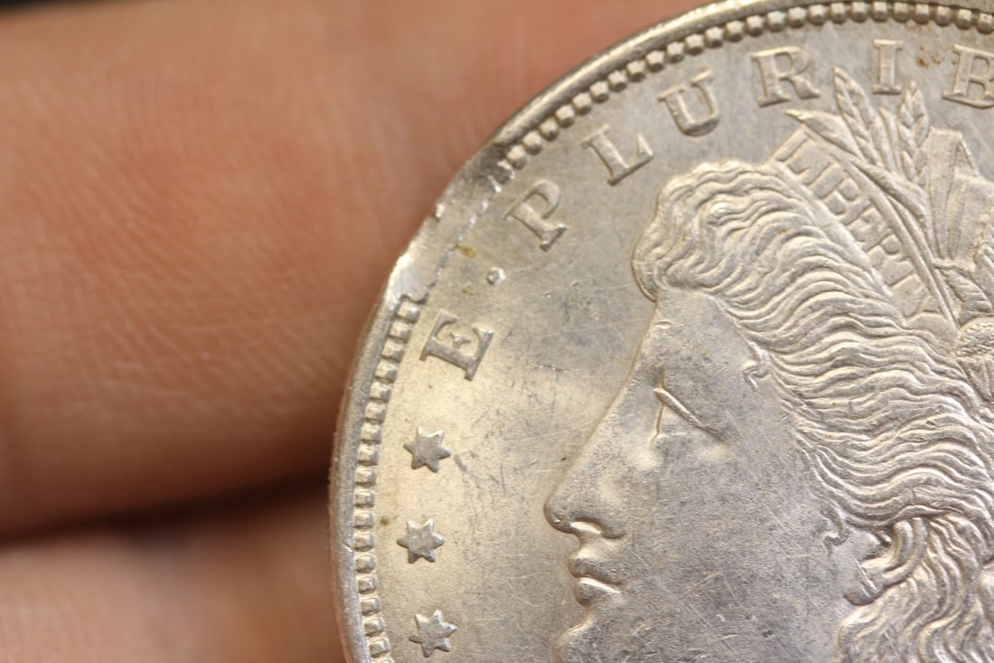 1921 beautiful Morgan silver error coin - 2