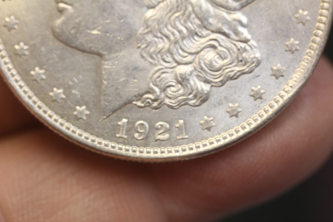 1921 beautiful Morgan silver error coin - 3