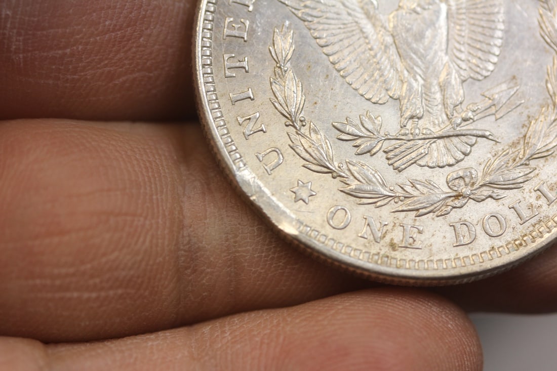 1921 beautiful Morgan silver error coin - 6