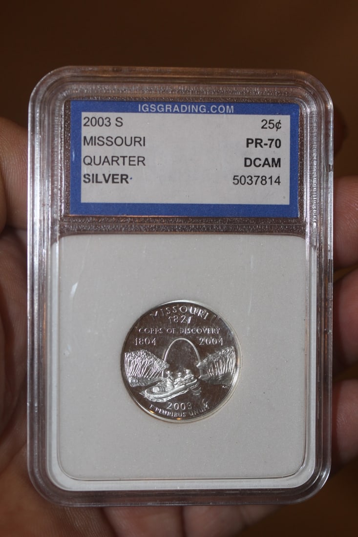 Graded 2003-S Silver Quarter: PR70