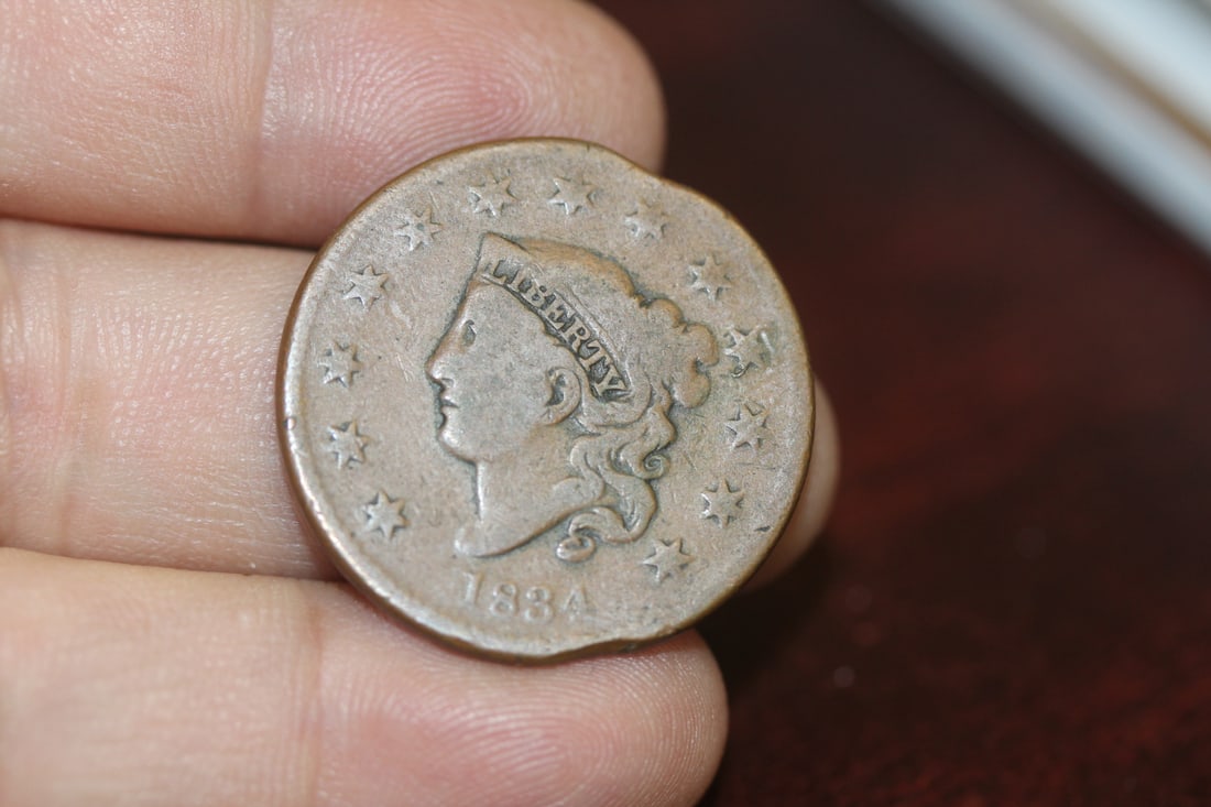 1834 Large Cent: as shown