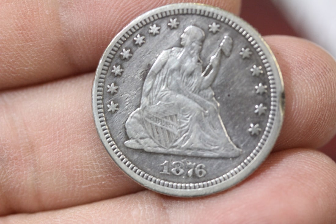 An 1876-CC Seated Quarter (1 of 4)