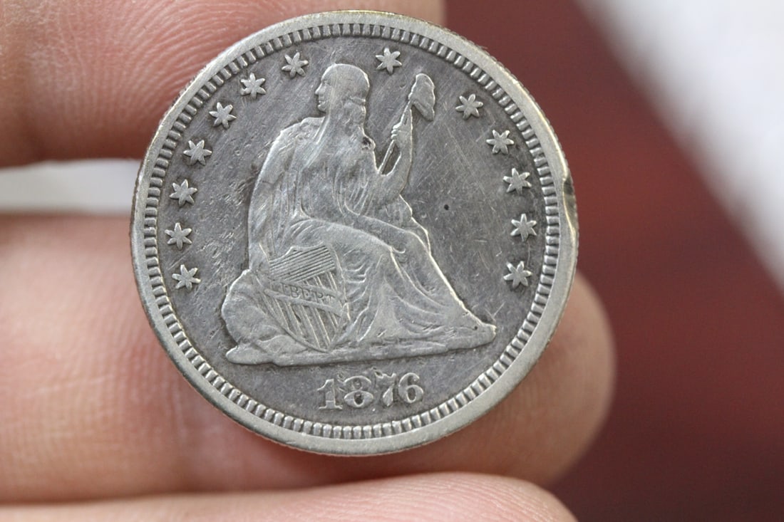 An 1876-CC Seated Quarter - 3
