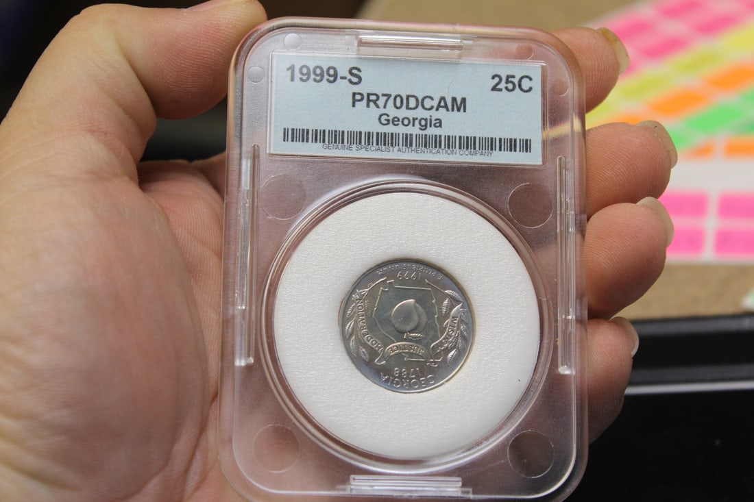 A Grade PR70 DCAM 1999-S Quarter: as shown