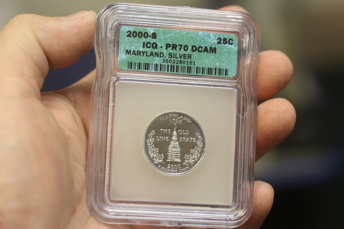 ICG Graded Slabbed Silver Quarter: DCAM PR70