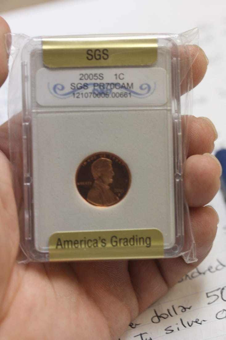 Graded 2005-S Penny: SGS PR70 DCAM