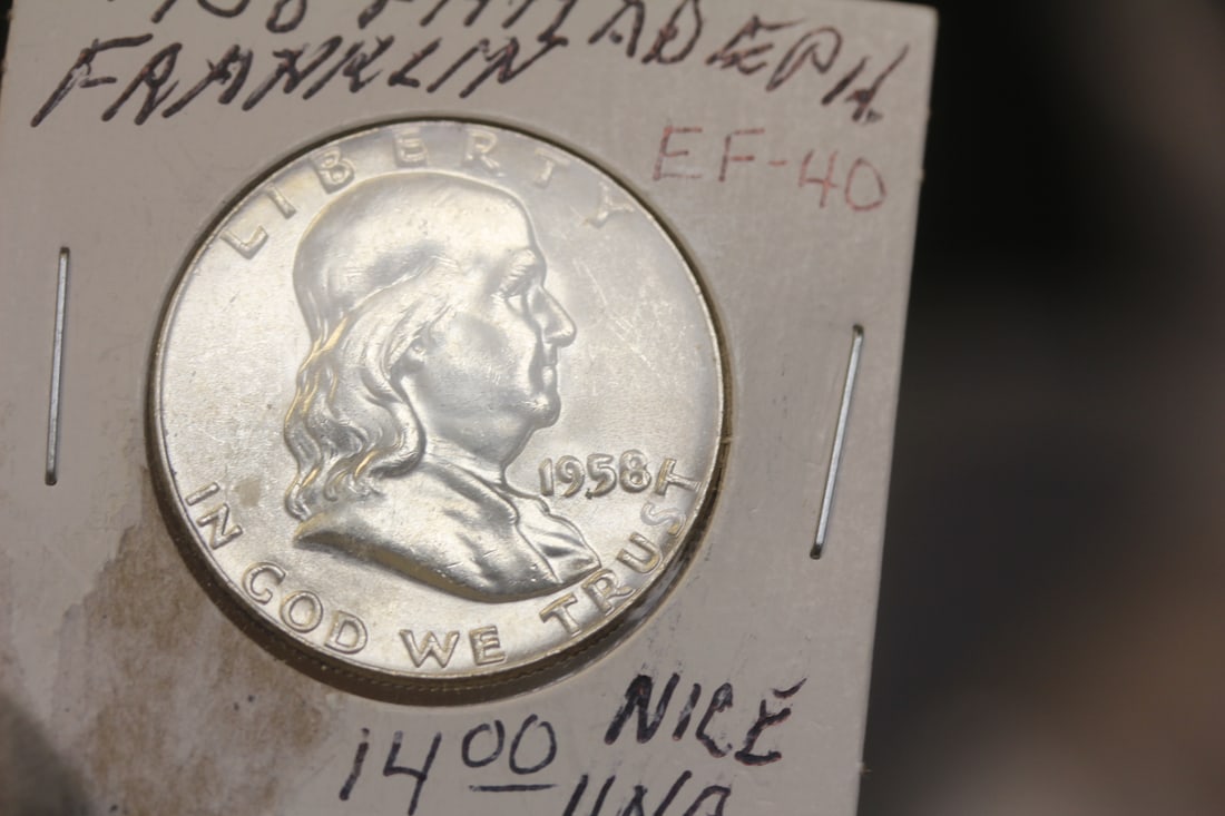 1958 Franklin Half Dollar: 90% silver