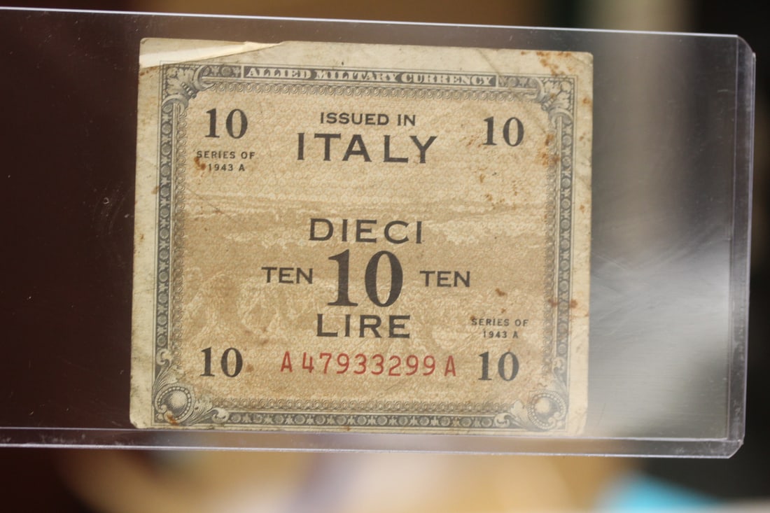 Italy Military 10 Lire Note: as shown