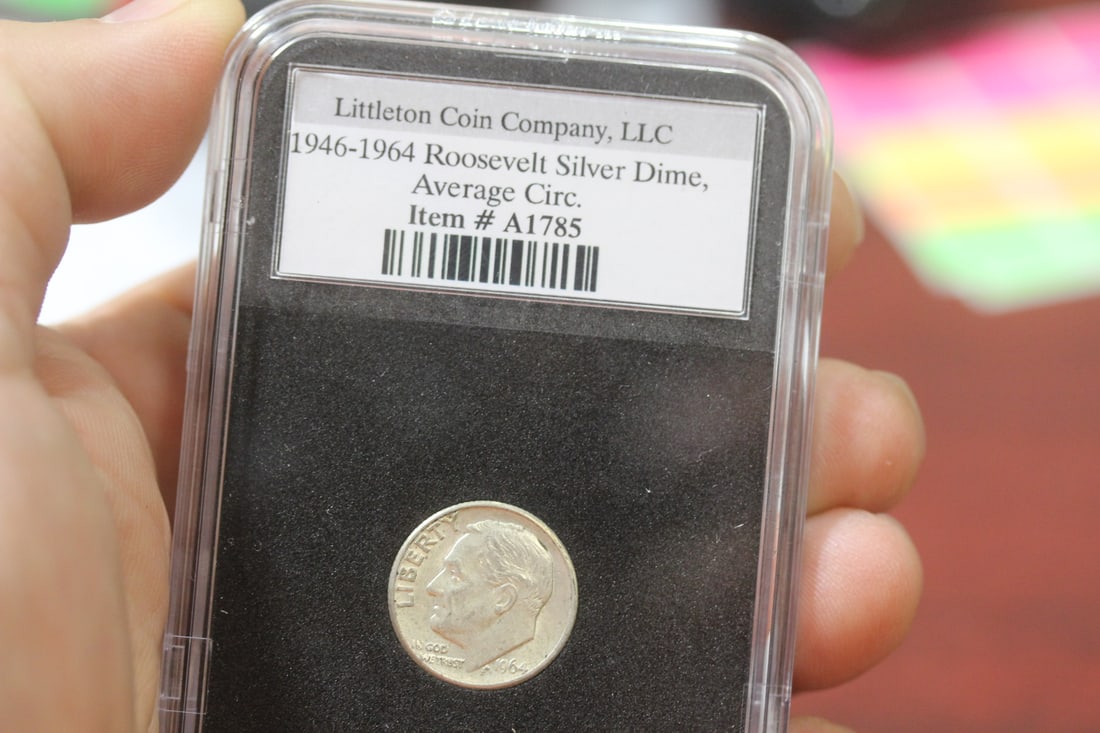 A Slabbed Silver Quarter: as shown