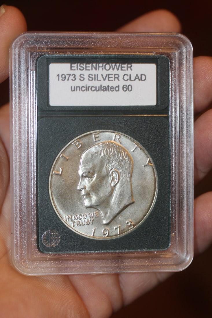 Slabbed 1974-S IKE Dollar: 40% Silver