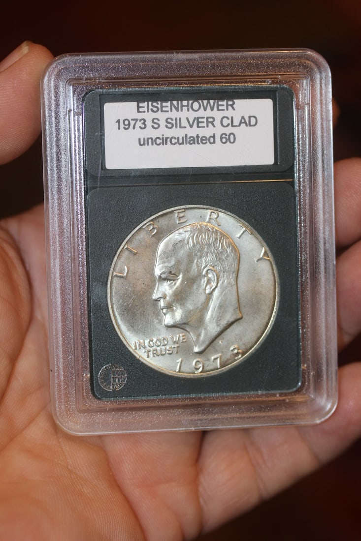 Slabbed 1973-S IKE Dollar: 40% Silver