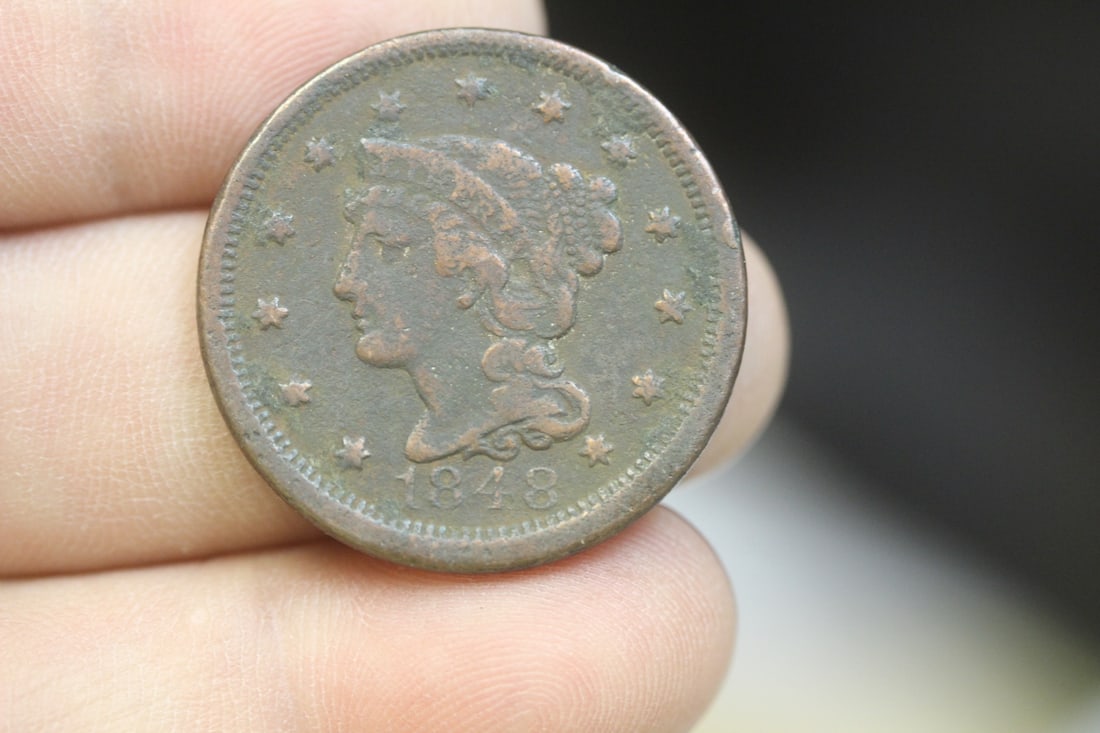 1848 Large Cent: as shown