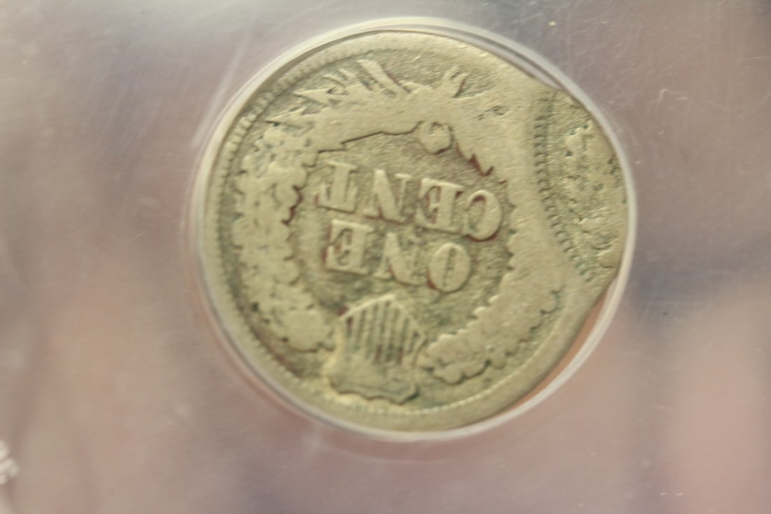Rare Civil War Era Mint Error Indian Head Cent - 4