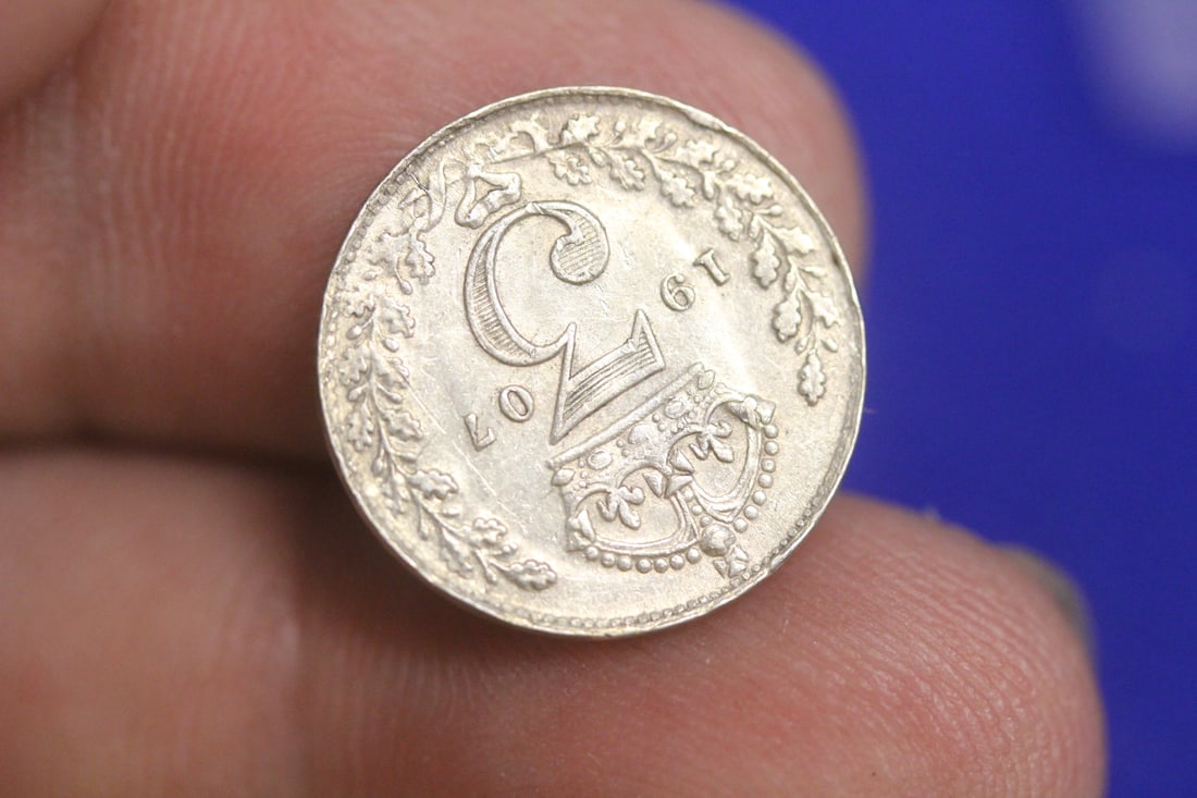 1903 3 Pence British Silver Coin - 2