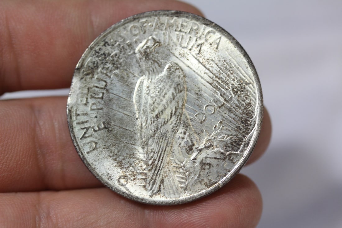 A 1923 Peace Silver Dollar - 3
