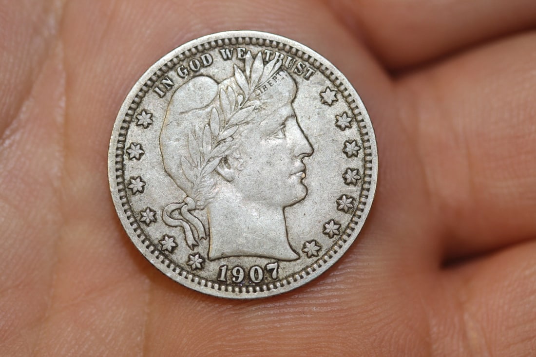 A 1907 Barber Quarter: as shown