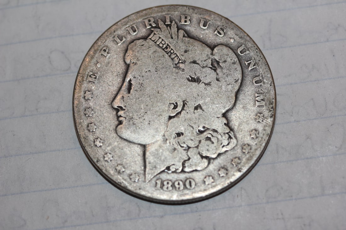 1890-O Morgan Silver Dollar: as shown on photos