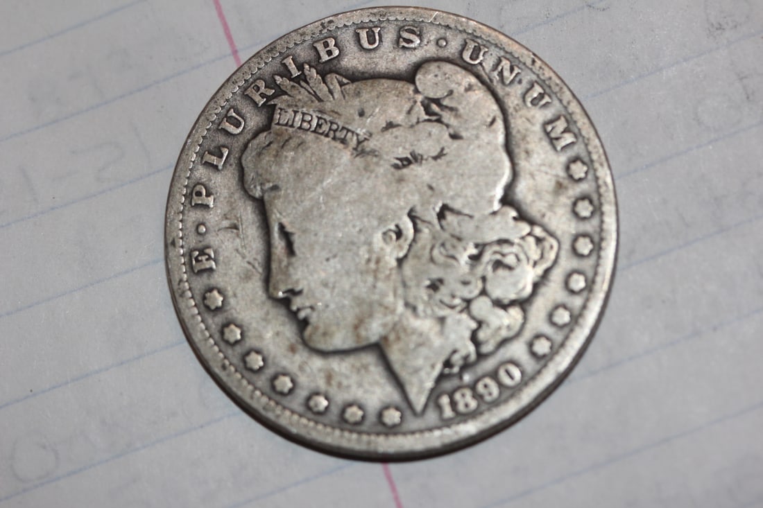 1890-O Morgan Silver Dollar: as shown on photos