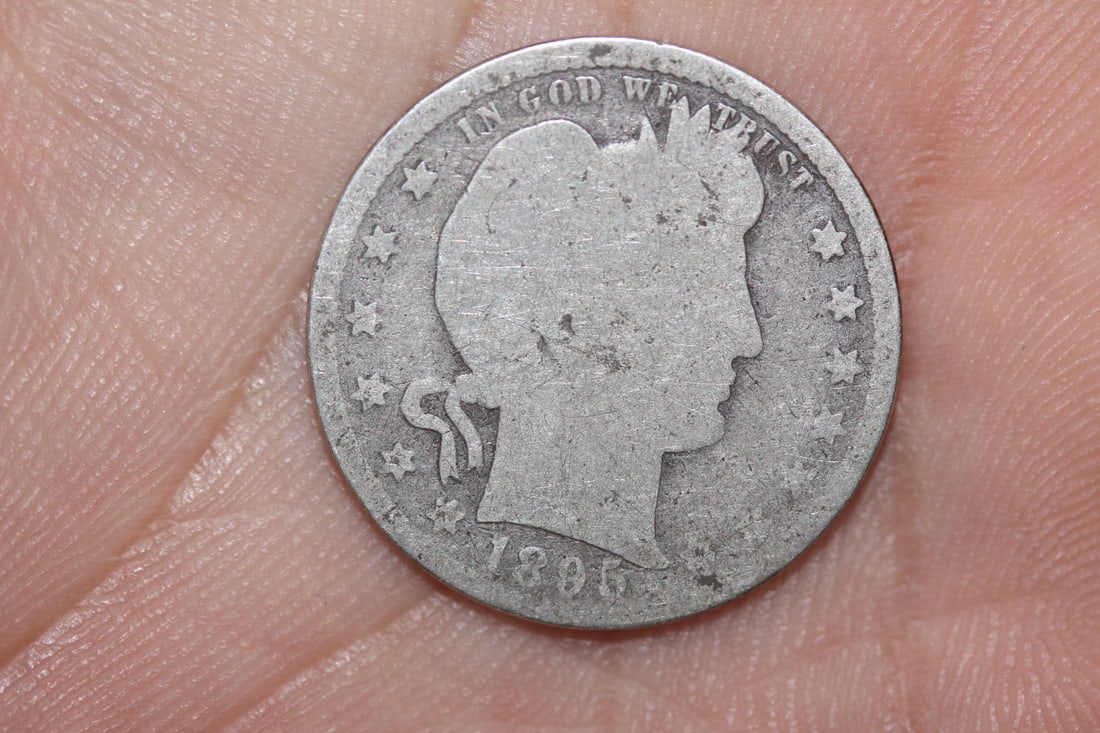 1896 Barber Silver Quarter: as shown on photos