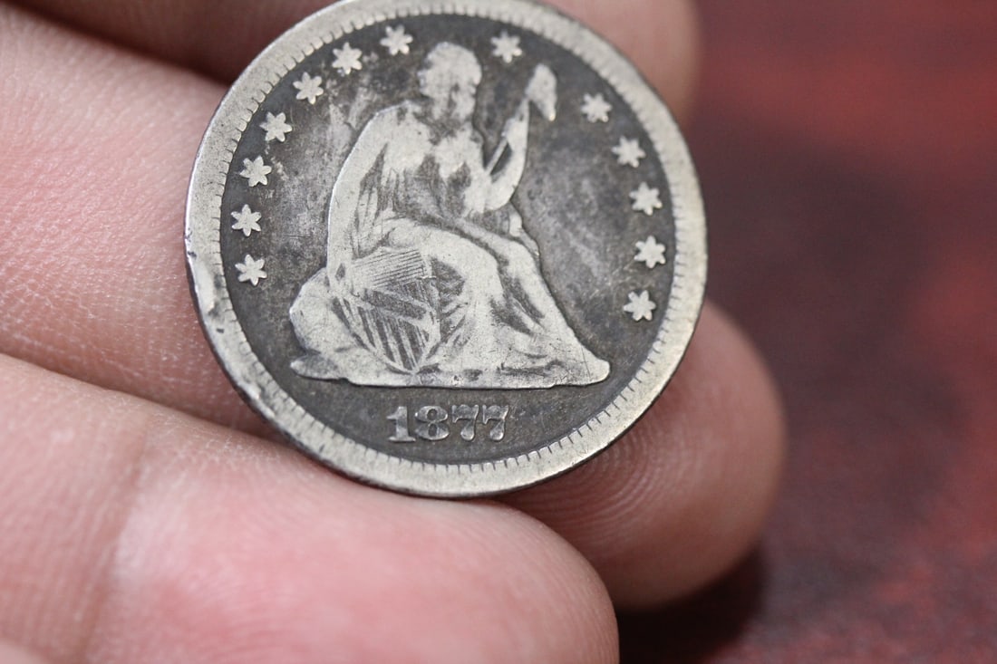 An 1877 Seated CC Quarter - 2