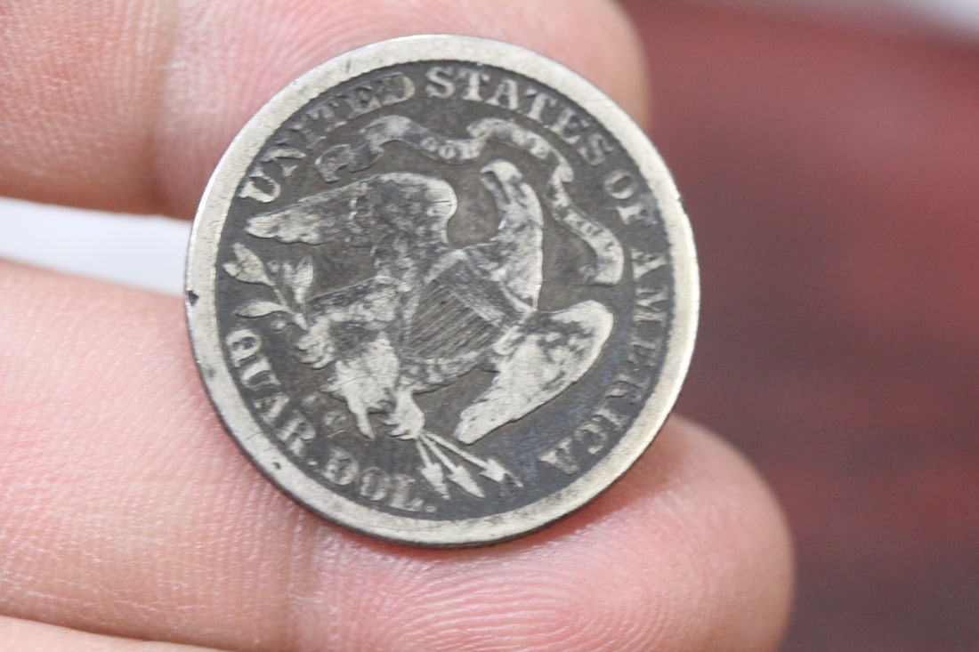 An 1877 Seated CC Quarter - 4