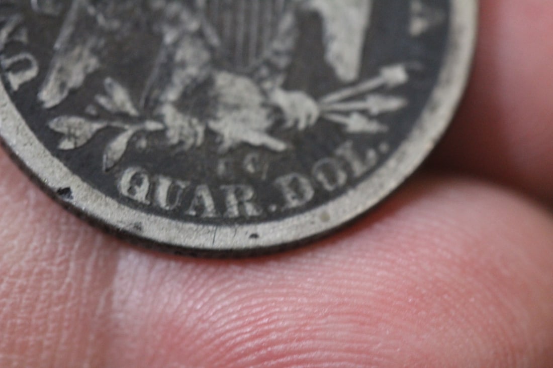 An 1877 Seated CC Quarter - 5