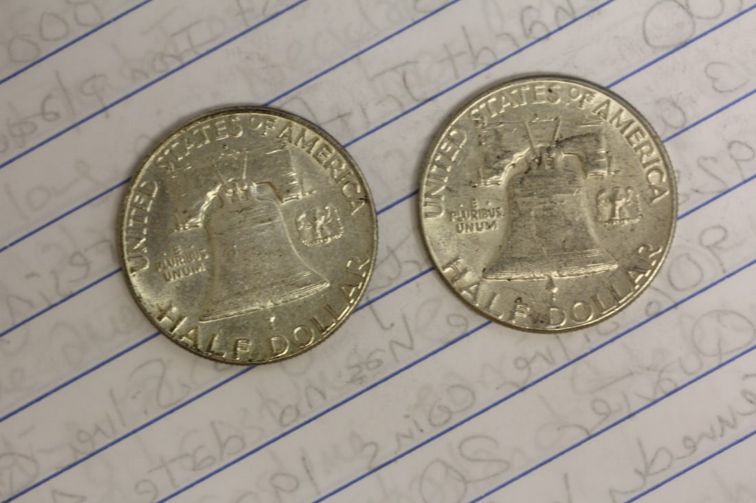 Lot of 2 Franklin Halves - 2