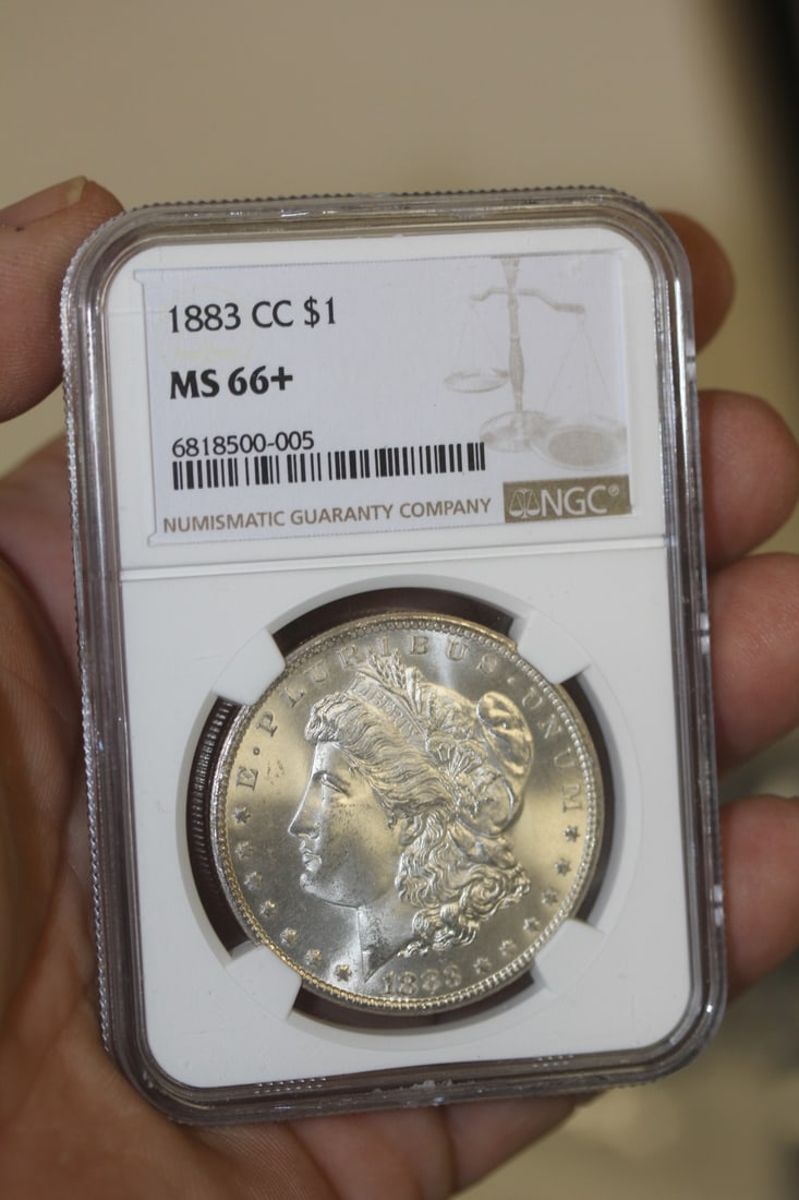 NGC Graded 1883-CC Morgan Silver Dollar: Rare - MS66+