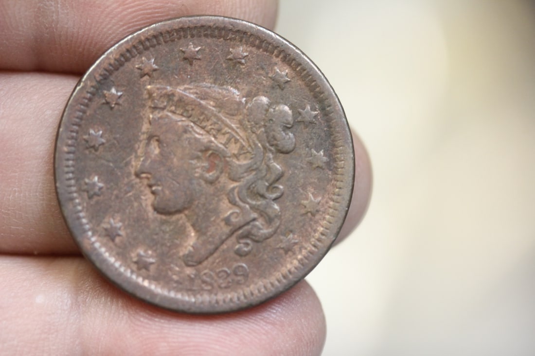 1839 Large Cent: silly head?