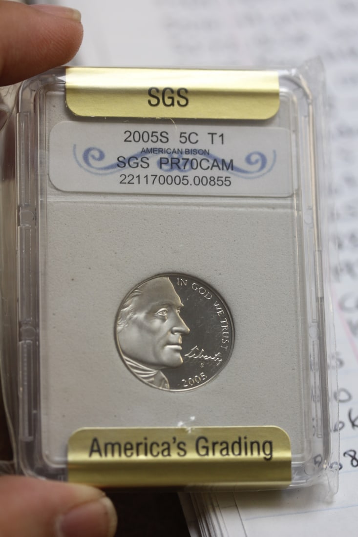 Graded 2005-S Nickel: SGS PR70 DCAM