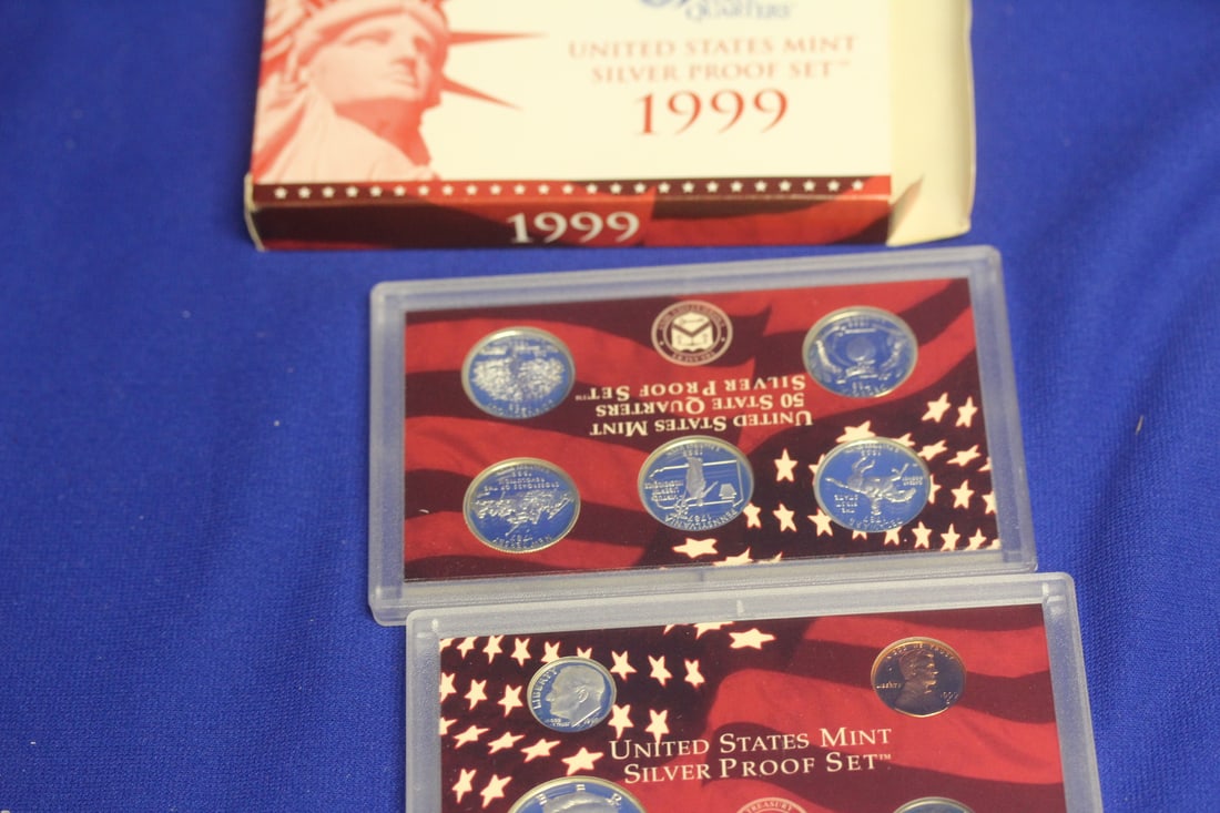A 1999 US Mint Silver Proof Set: as shown