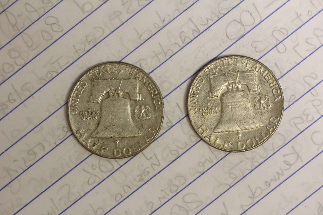 Lot of 2 Franklin Halves - 2