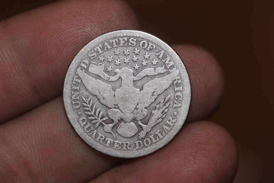1908 Barber Silver Quarter - 2