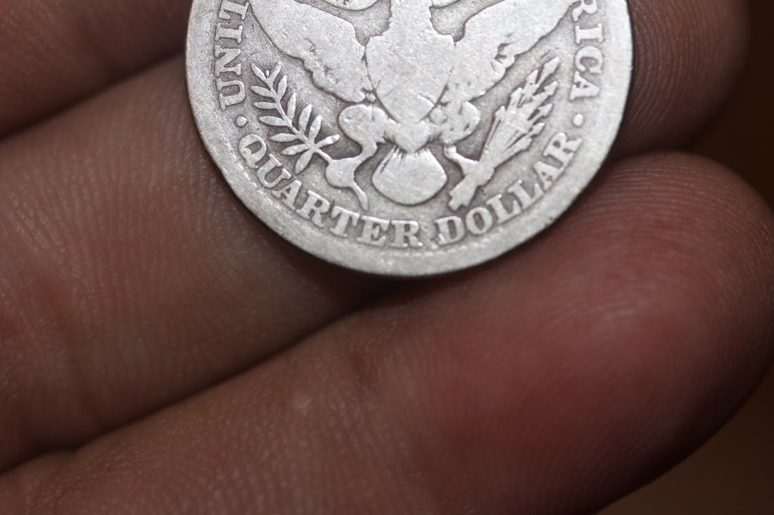 1908 Barber Silver Quarter - 3