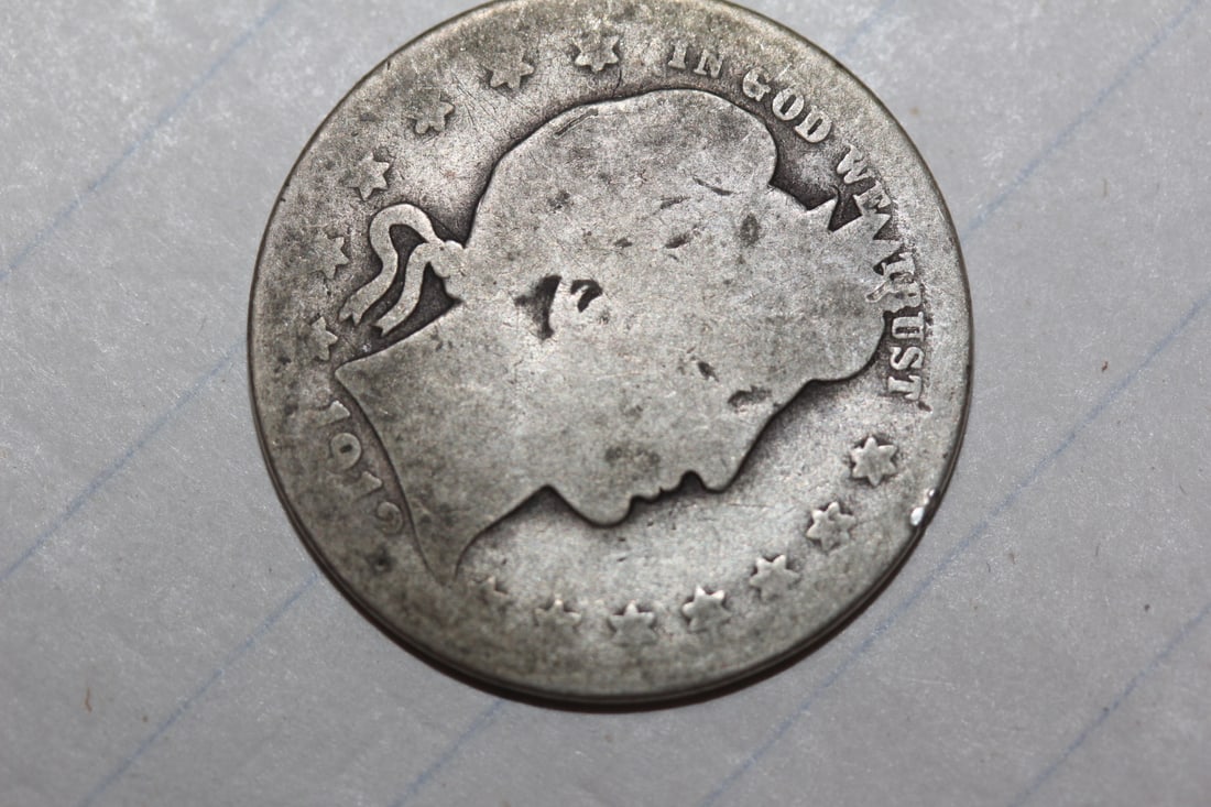 1912 Barber Silver Quarter: as shown