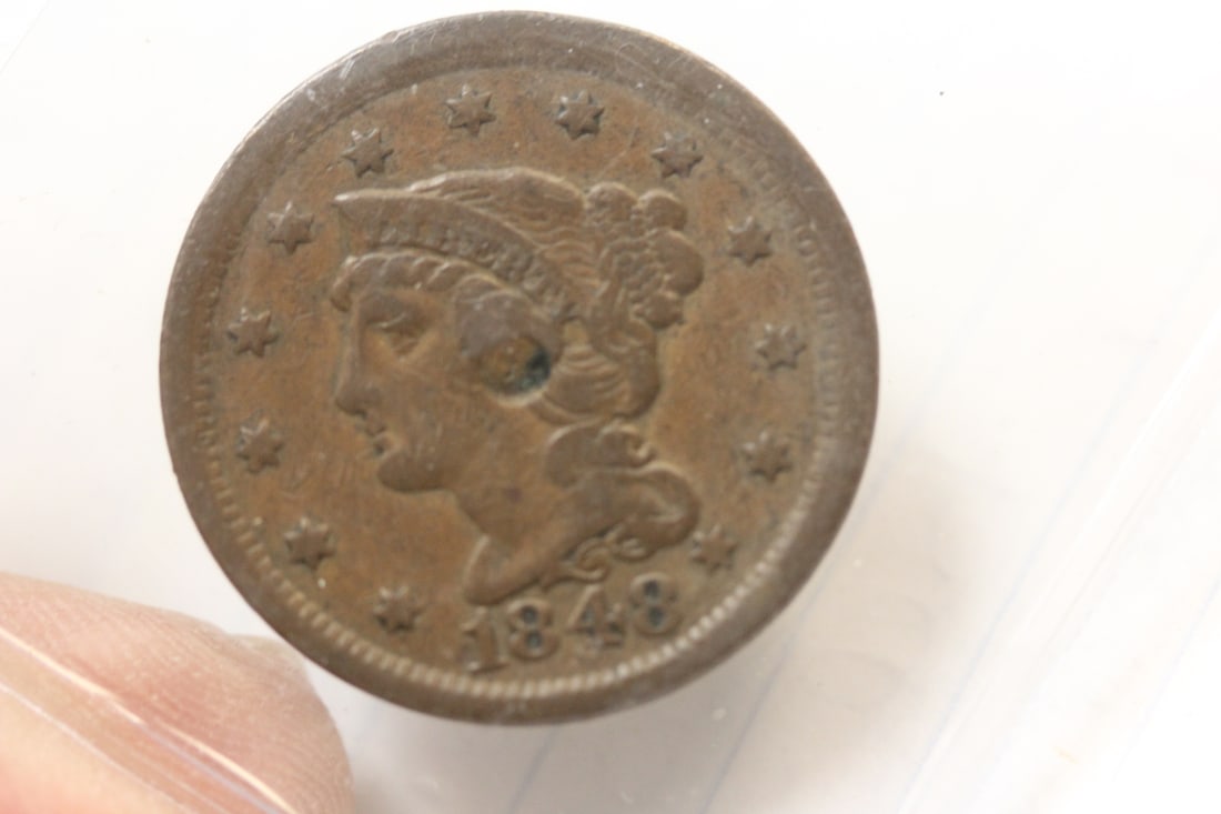 1848 Large Cent: as shown