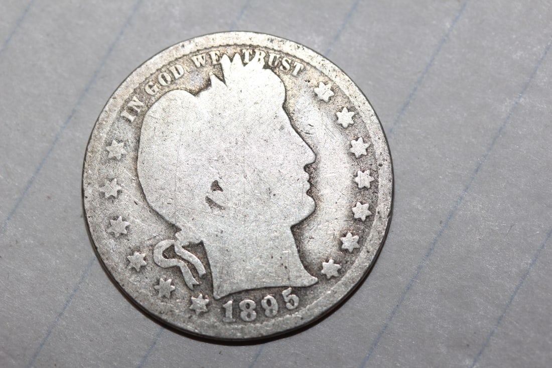 1895 Barber Silver Quarter: as shown
