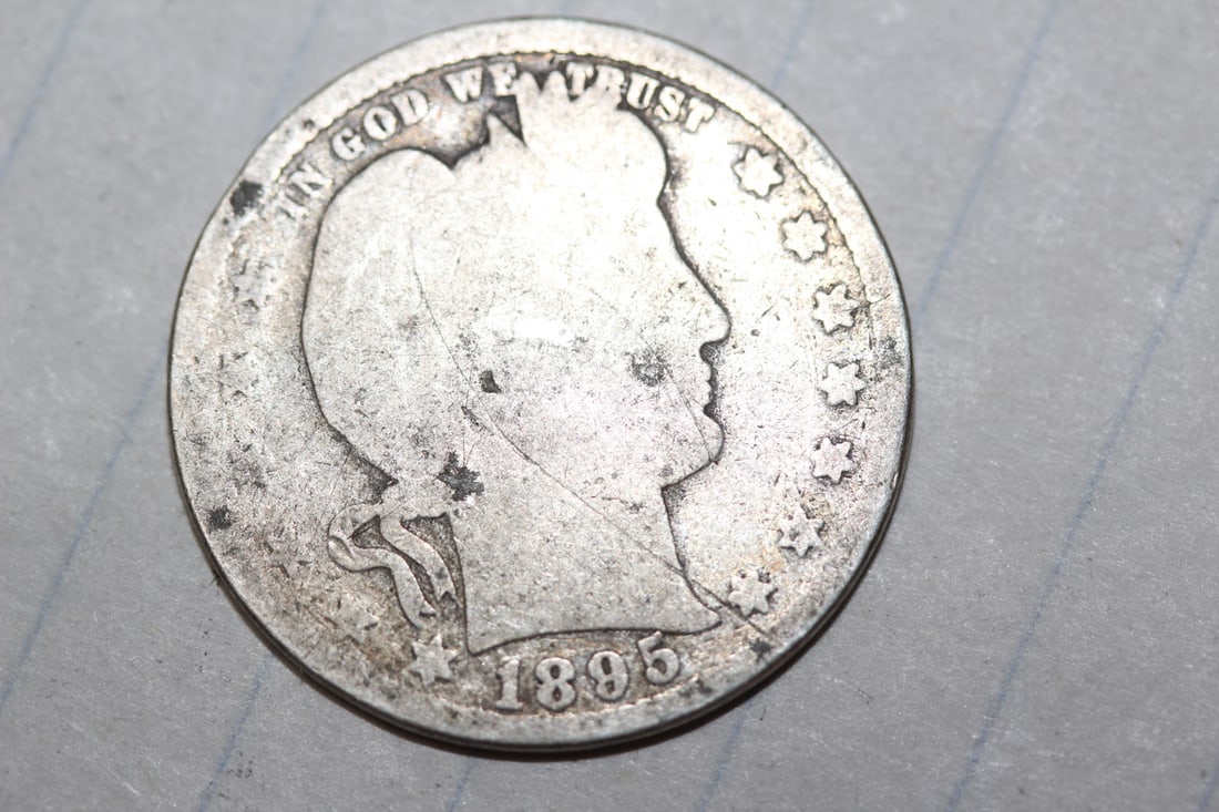1895 Barber Silver Quarter: as shown