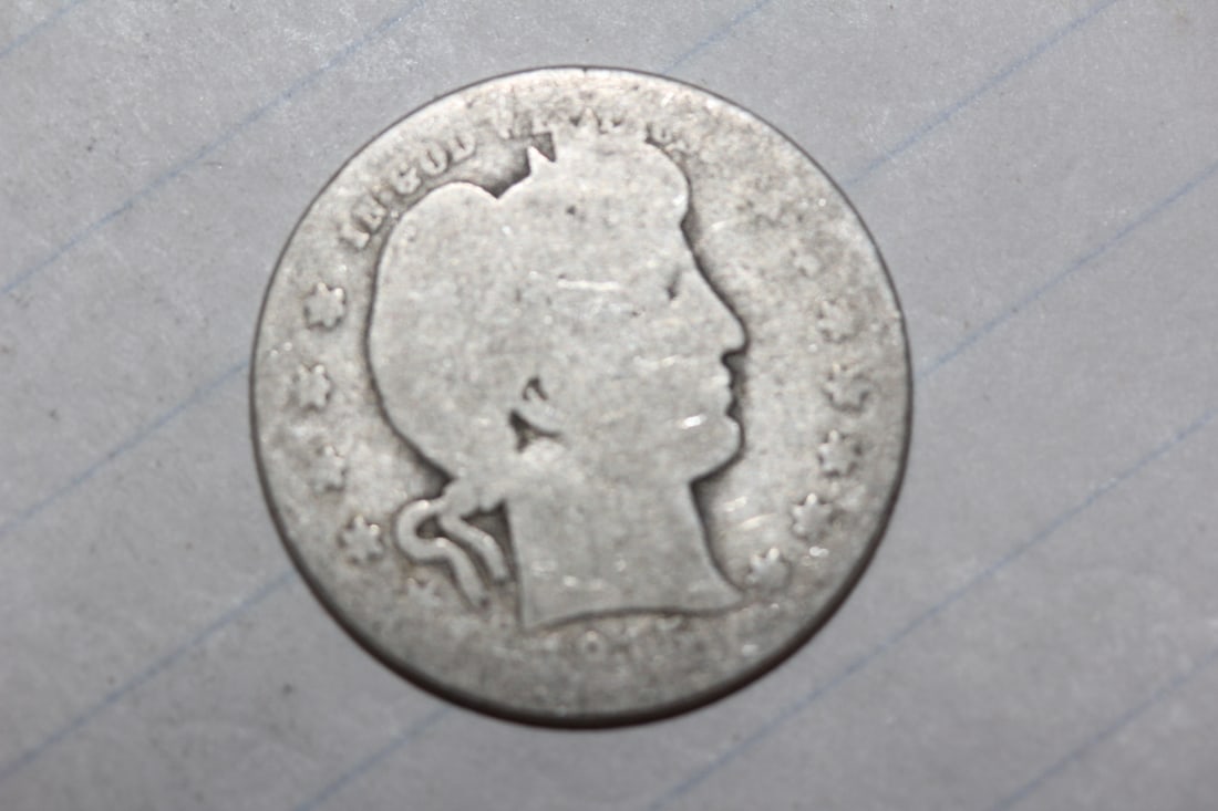 1915 Barber Silver Quarter: as shown
