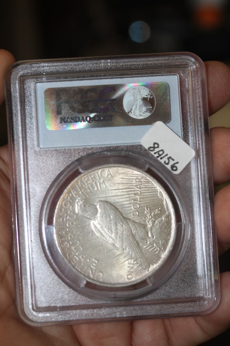 PCGS Graded 1923 Mint Error Peace Dollar - 2
