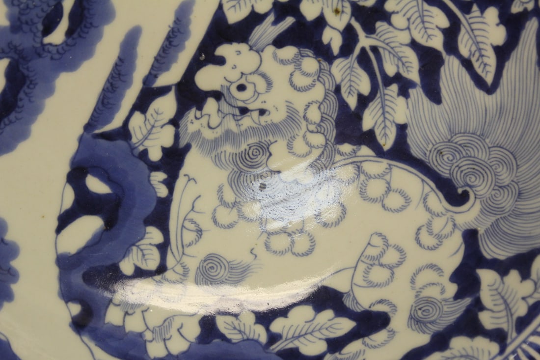 An Antique Signed Blue and White Bowl - 10