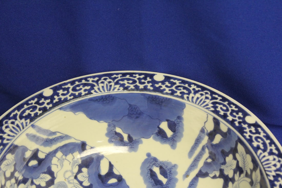 An Antique Signed Blue and White Bowl - 2