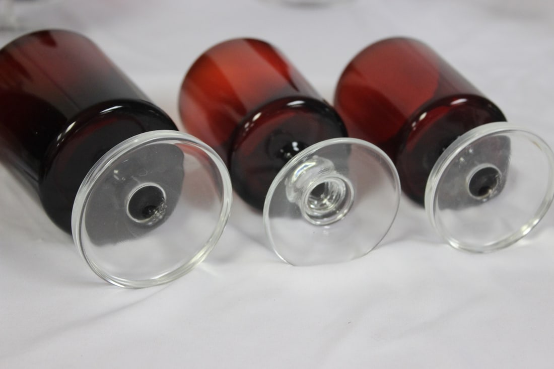 Lot of 7 Ruby Red Glass - 4