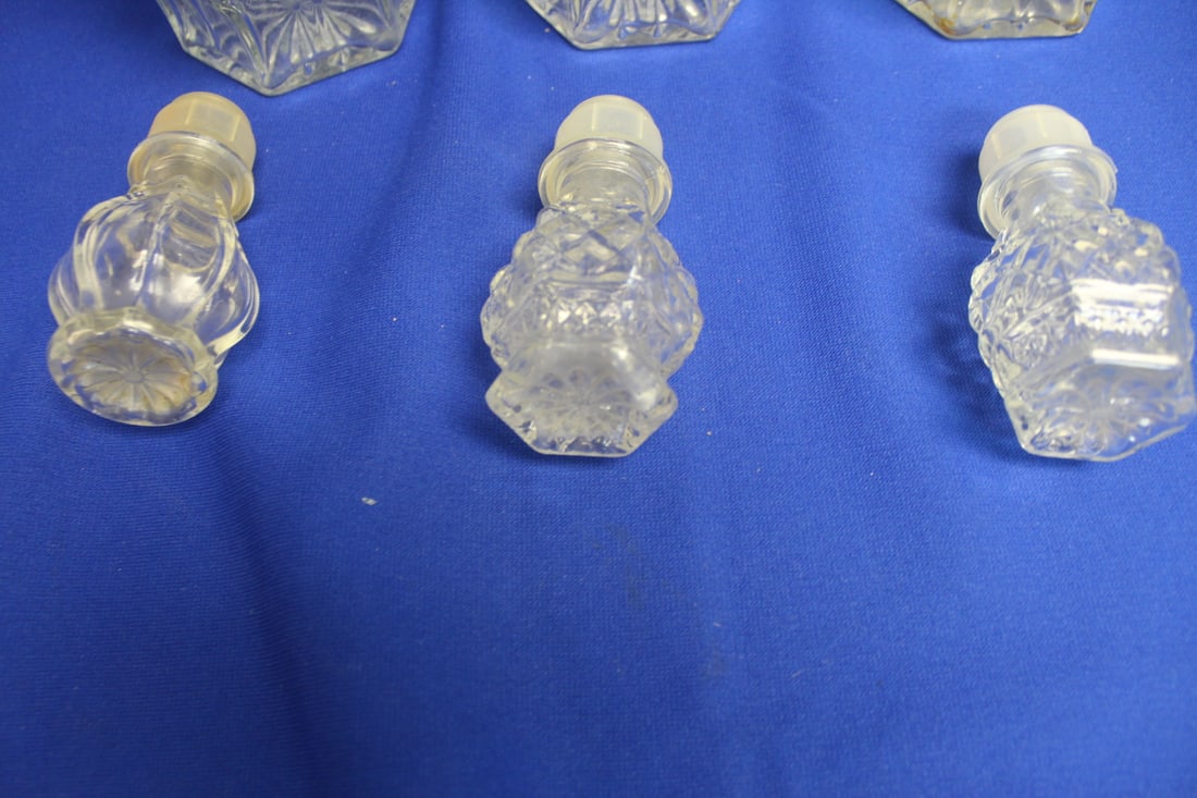 Lot of 3 Pressed Glass Decanters - 6