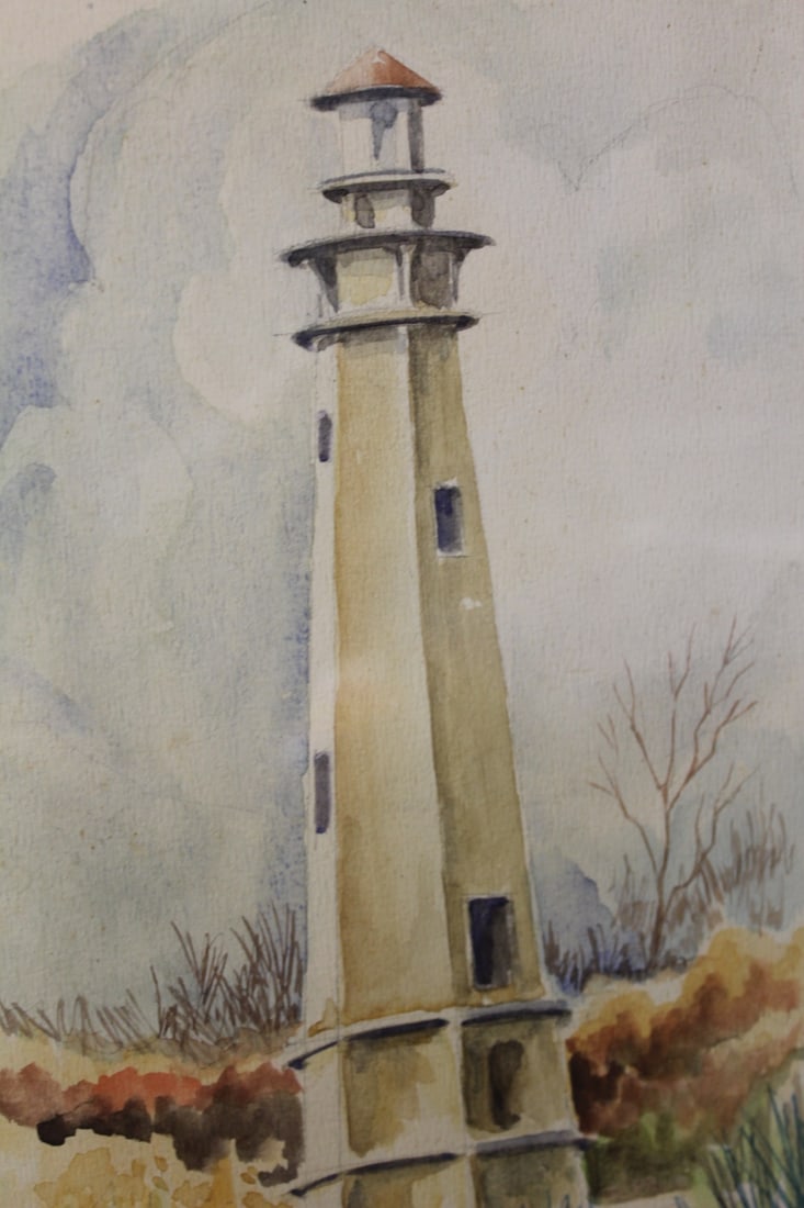 Watercolour of a Light House - 3