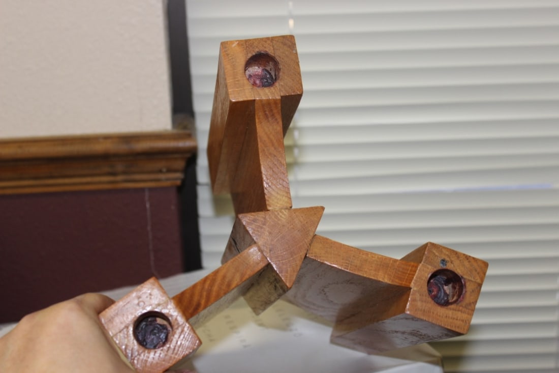A Modern Style Wood Candle Holder - 2